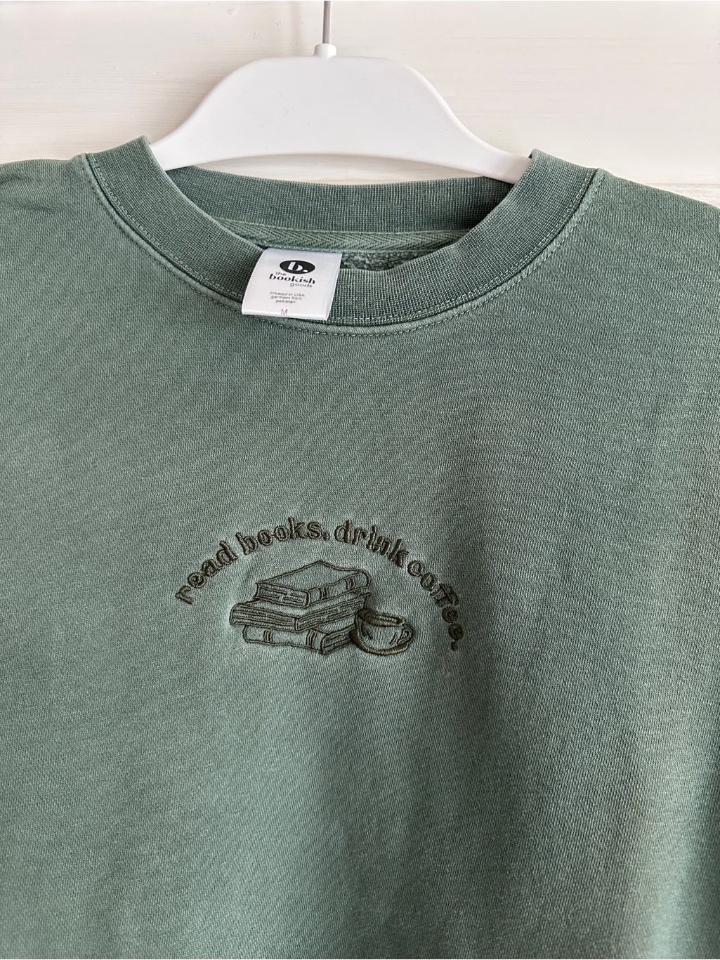 Classic Crewneck Sweatshirt In Sage Green — image 3 of 7